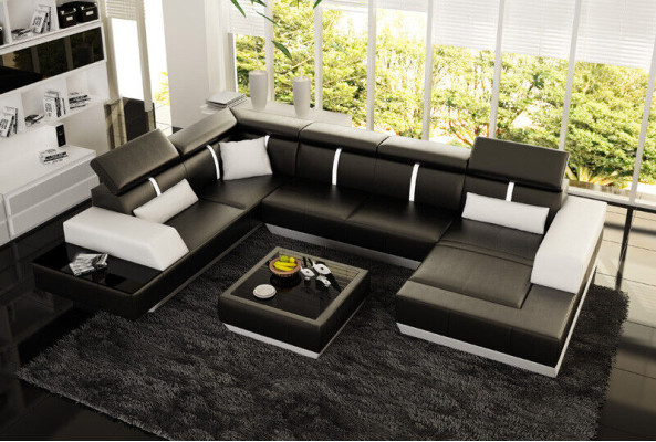 Sofa Wohnlandschaft U Form Ecksofa Couch Garnitur Polster U Form