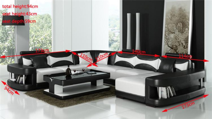 xxl big Wohnlandschaft U Form Ecksofa Sofa Couch Polster Garnitur Leder