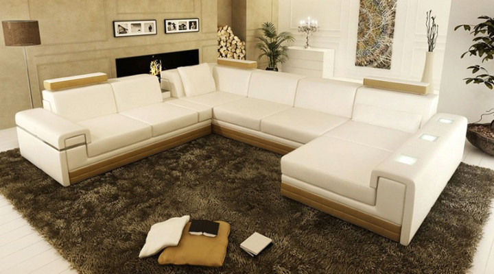 Ledersofa Couch Sofagarnitur Ecksofa Eck Garnitur Design Modern Sofa