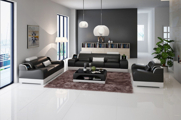 Sofagarnitur 322 Sitzer Set Design Sofa Polster Couchen Couch Modern