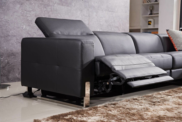Luxus Sofa L-Form Ledersofa Couch Wohnlandschaft Garnitur Design Modern Sofa Ecksofa
