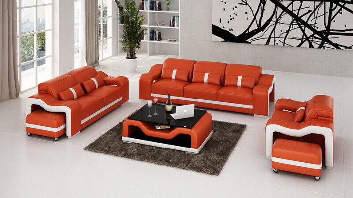 Sofagarnitur 311 Sitzer Set Design Sofas Polster Couchen Relax Leder