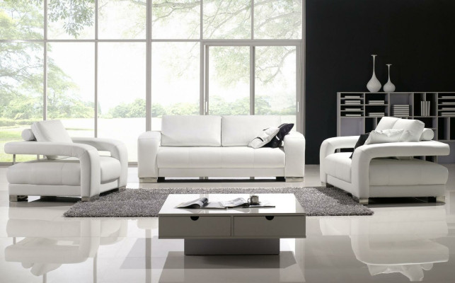 Sofagarnitur Design Couchen Polster Leder 311 Sitzer Garnituren Set Leder