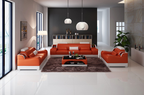 Design Sofagarnitur 2x 3 Sitzer Set Sofas Polster Couchen Moderne Couch