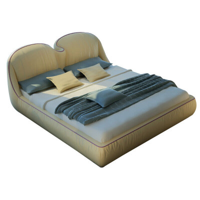 Design Betten Leder Bett Doppel Luxus Ehe Modernes Hotel Gestell Schlaf