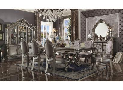 Anrichte Luxus Schaufenster Vitrine Schrank Glas Antik Stil Barock Rokoko