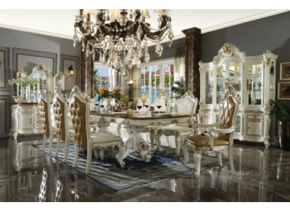 Klassisches Esszimmer Set Designer Esstisch 8x Stühle Komplette Garnitur Barock Rokoko