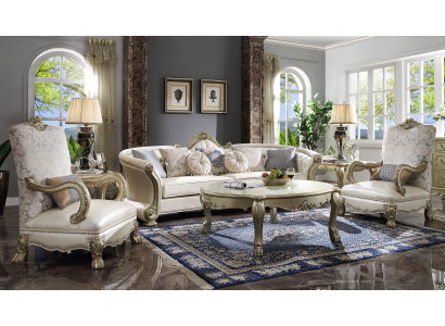 Luxus Möbel Sofagarnitur Couch Sofa Polster 4+1+1 Sitzer mit Couchtisch