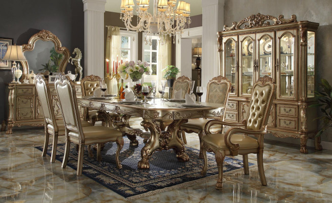 Klassischer Luxus Tisch Holz Tische Rokoko Barock Deko Antik Stil Ess Wohn