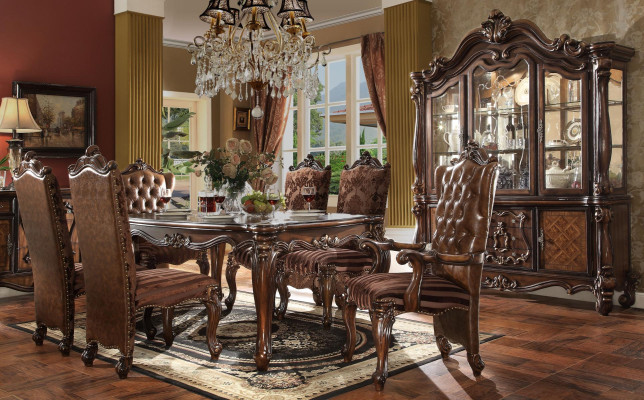 Klassischer Luxus Tisch Holz Tische Deko Rokoko Barock Antik Stil Ess Wohn