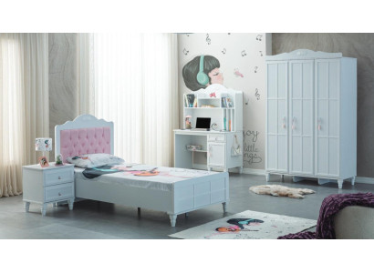 Weiß Gruppe Kinderbett Kindermöbel Kinderzimmer Bett Holz Set 4tlg