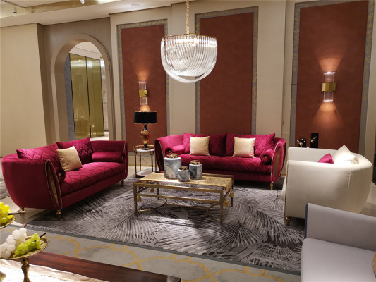Design 4 Sitzer Polster Sofa Luxus Couch - Italienische Stil Wohnzimmer Möbel