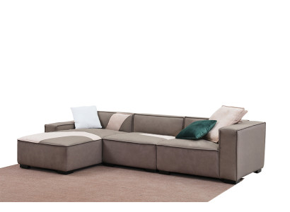 Ecksofa Wohnlandschaft Sofa Couch L Form Polster Couchen Leder Design Italien