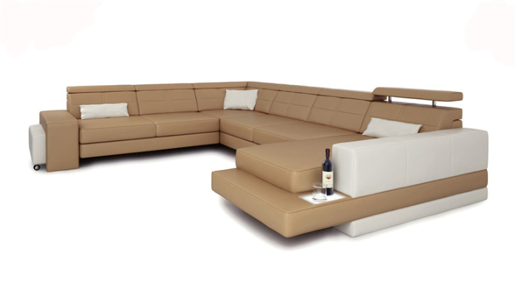 Design Couch Luxus Couchen Leder Sofa Sitz Eck Garnitur Polster Ecke Couch Weiss