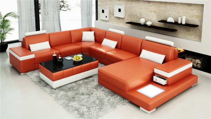Designer Sofa Couch Ecksofa Luxus Polster Garnitur Wohnlandschaft U-Form Neu