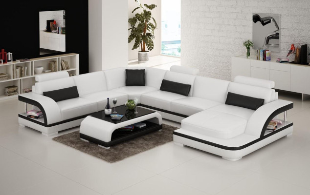 Design Couch Luxus Couchen Leder Sofa Sitz Eck Garnitur Polster Ecke Couch Neu