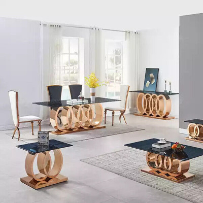 Designer Esszimmertisch Esstische Esszimmer Möbel Edelstahl Tisch Tische