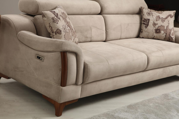 Dreisitzer Sofa Couch Wohnzimmer Designer Möbel Modern Polster Textil