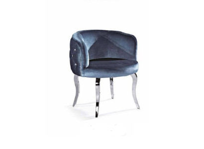 Design Stuhl Textil Esszimmer Edelstahl Sessel Stuhl Lounge-Sitzer