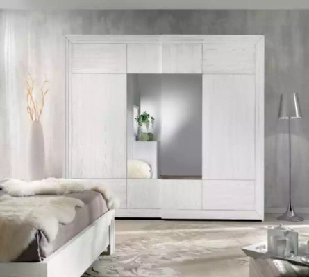 Luxus Komplettes Schlafzimmer Set Bett 2x Nachttische Kleiderschrank