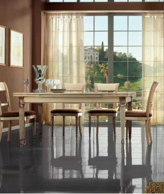Exklusives 6-teiliges Esszimmer-Set mit Sideboard und 4 Stühlen