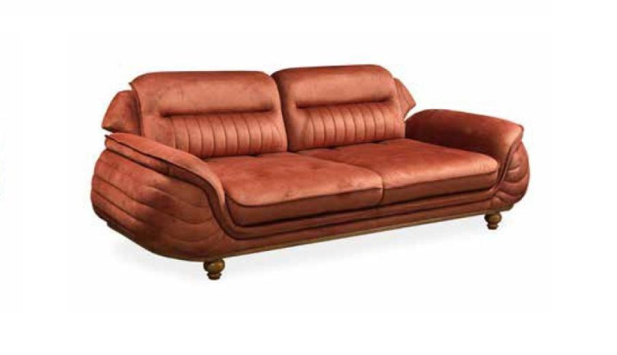 Sofa 3 Sitzer + Sessel Wohnzimmer Sofa Sofas Sessel Stoff Möbel Luxus