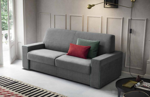 Wohnzimmer Textilsofa Grau Zweisitzer Designer Sofas Polster Sofas 2 Sitzer Neu