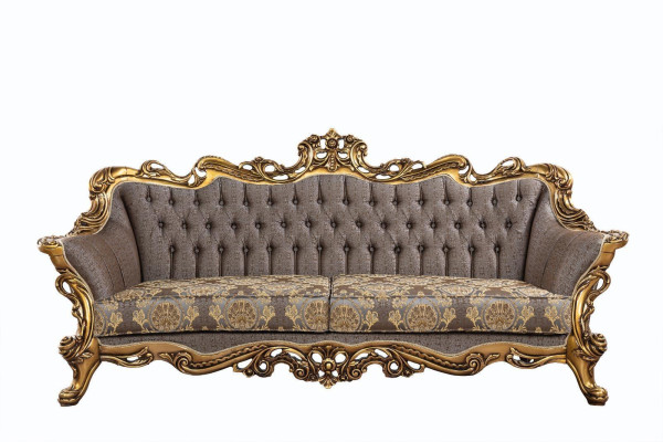 Luxus Sofagarnitur Klassische Couch Sofa Polster Möbel Set Komplett 5tlg