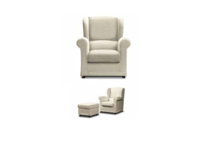 Loungesessel Cocktailsessel Relaxsessel Lehn Polster Sessel + Hocker Clubsessel