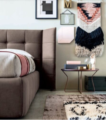 Doppelbett Bett Ehebett Design Luxus Luxur Polsterbett Designbett Textil Betten
