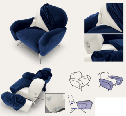 Design Lounge Club Stuhl Wohnzimmer Relax Polster Gastro Stühle Sessel alfitalia