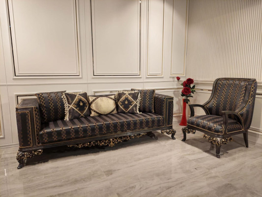 Bequeme Sofagarnitur 3+1+1 Sofa mit Couchtisch 4tlg. Set Gruppe Polster