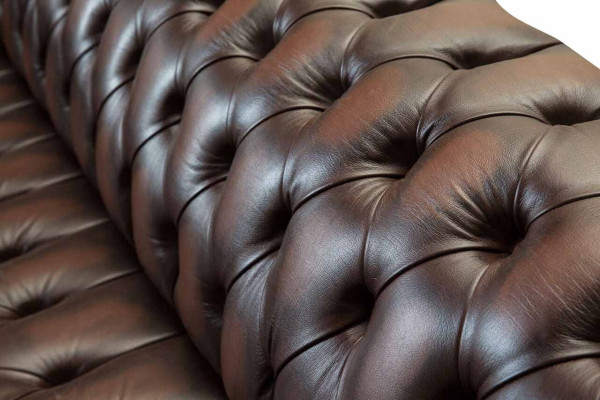 Chesterfield 4 Sitzer Leder Wohnzimmer Design Couchen Sofa Möbel Neu