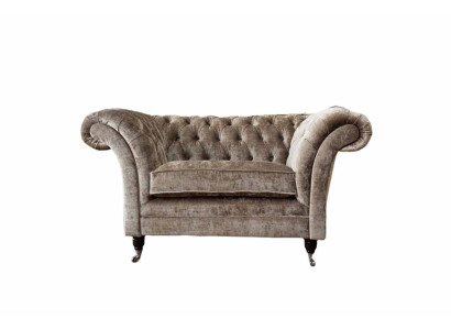 Design Chesterfield Sessel 1 Sitzer Couch Polster Luxus Textil Sofas