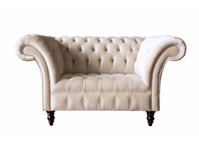 Couch Polster Sofa Textil Chesterfield Couchen 1,5 Sitzer Einsitzer Rosa