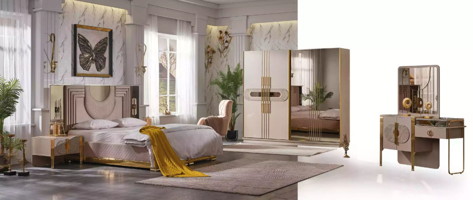 Luxus Kleiderschrank Universal Kleiderschrank Beige Schrank 250cm Schränke
