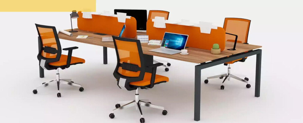 Büromöbel Arbeitstisch für 6 Personen Arbeitszimmer Möbel Holzmöbel