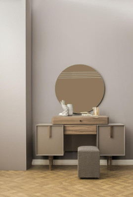 Schlafzimmer Komplette Doppelbett Bett Nachttische Konsole 6tlg Grau