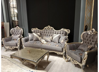 Stilvolles Chesterfield Wohnzimmer set Sofagarnitur 3+1+1 sitzer Couch