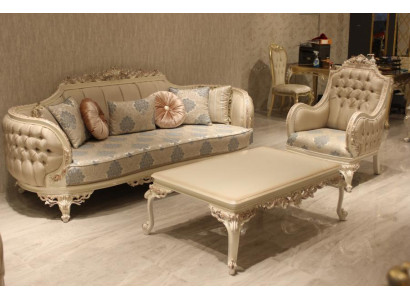 Stilvolles Luxuriösen 3-Sitzer Sofa Wohnzimmer Sessel Edlem Möbel Neu