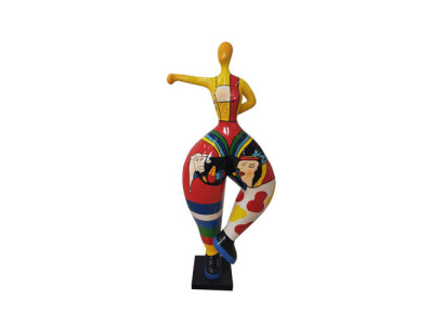 ballerina figur abstrakte figuren statuen moderne statue bunt bemalt neu 85cm