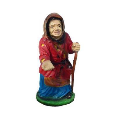 Deko Figur Statue Skulptur 86 cm Figuren Statuen Skulpturen alte Frau Garten P67