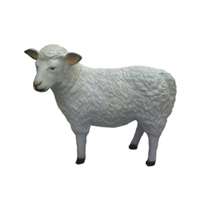 Schaf Dekorative Statue Garten Figuren Statuen 80 cm Lebensgroß Figur