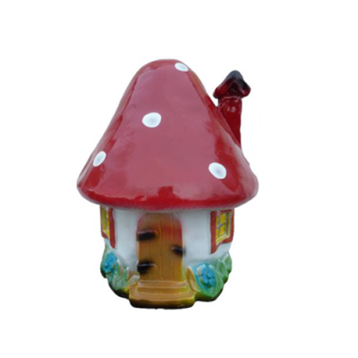 Skulptur Pilz Haus Statue Garten Figuren 44cm Statuen Skulpturen Figur Neu