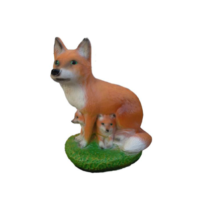 Fuchs figur abstrakte figuren statuen moderne Orange bemalt 35cm statue Skulptur