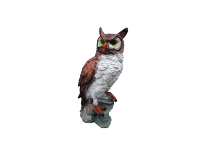 Eule Vogel Figur Statue Garten Dekoration Skulptur Deko Skulpturen