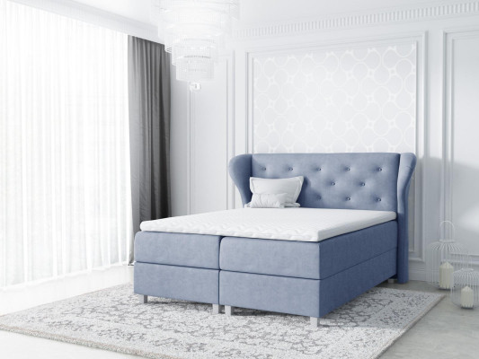 Stoff Boxspringbett Textil Design Doppel Hotel Modern Bett Schlafzimmer Betten