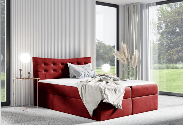 Bett Bettkasten Boxspringbett Schlafzimmer Polster Design Doppel Hotel 180x200 