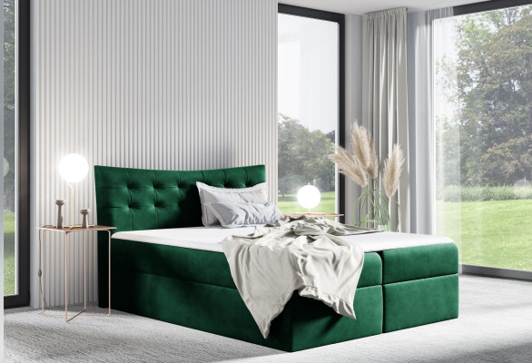Bett Bettkasten Boxspringbett Schlafzimmer Polster Design Doppel Hotel 180x200 