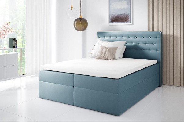 Bett mit Bettkasten Boxspringbett Zeitgenössisch Doppel Hotel 160cm Schlafzimmer